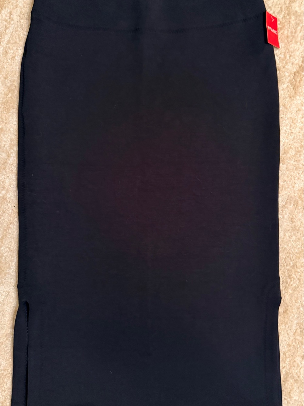 NWT SPANX Black Pull-On Pencil Skirt with Side Slits | Large